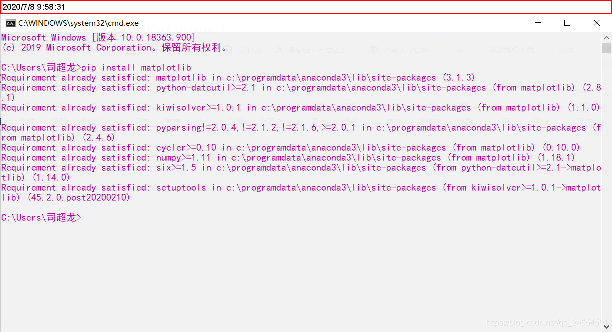 Anaconda、VScode环境：ModuleNotFoundError: No module named ‘matplotlib ...
