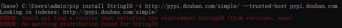 python报错 ModuleNotFoundError: No module named ‘StringIO ...