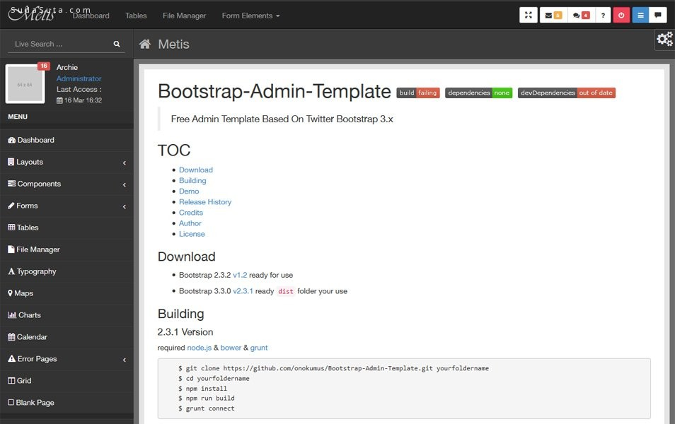 50个极好的bootstrap框架主题下载