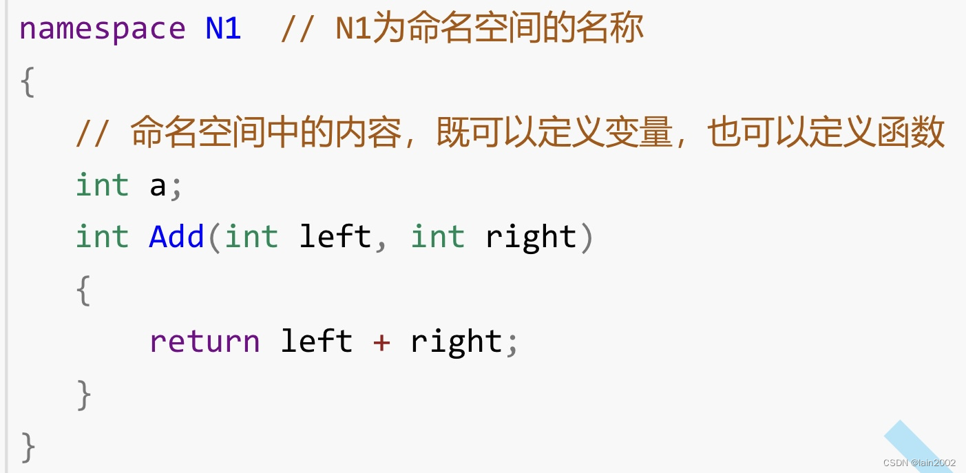 这就是基础的命名空间