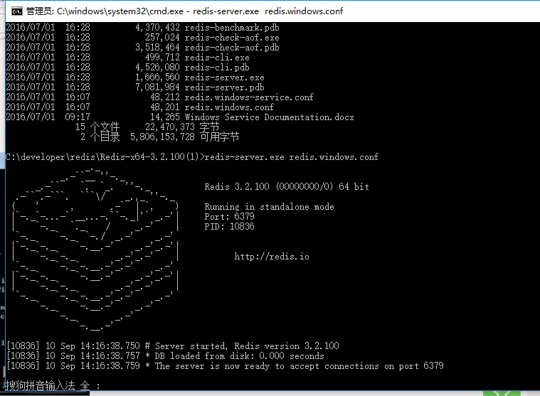 Redis 服务器启动成功.png