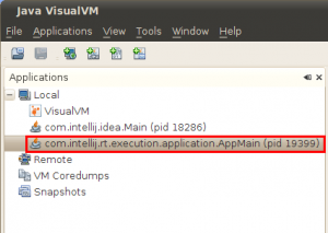 VisualVm The application VisualVm The application