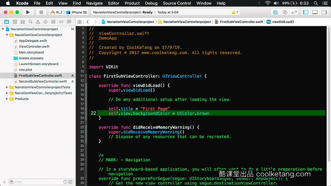 互动教程 for Xcode9 & Swift4-酷课堂