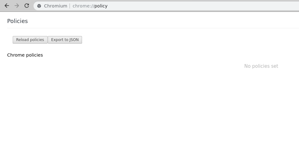 Policy - chrome://policy