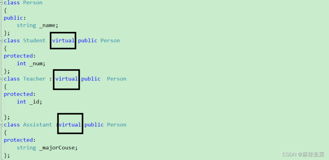 C++菱形继承_多态插图1 C++菱形继承_多态