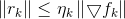 \left \| r_{k} \right \|\leq \eta _{k}\left \| \bigtriangledown f_{k} \right \|