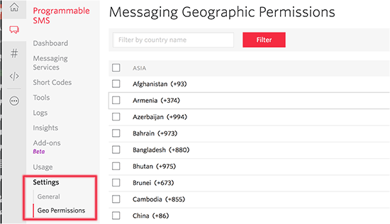Geo permissions