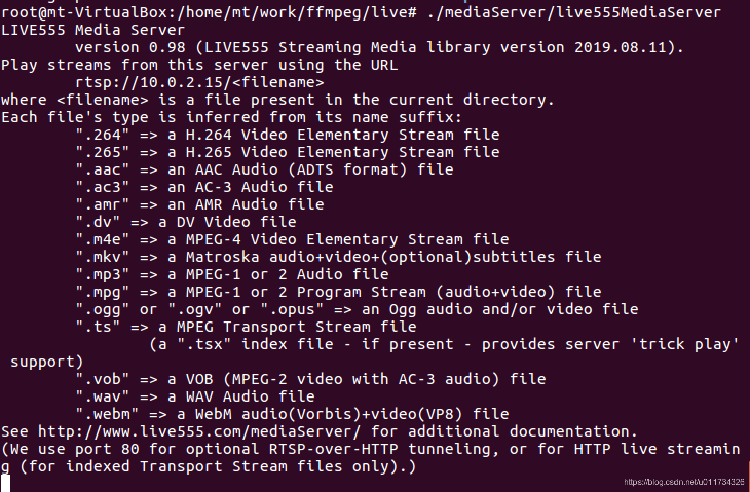 音视频开发---搭建RTSP服务器_live555 ffserver red5-CSDN博客