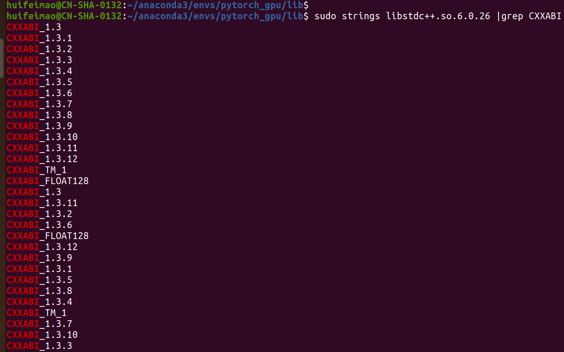 报错OSError: libstdc++.so.6: version `CXXABI_1.3 not found_安装