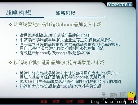 腾讯QPhone战略演示稿曝光 腾讯QPhone战略演示稿曝光