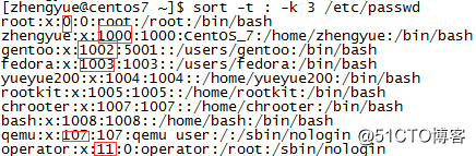 Linux文件查看命令之sort