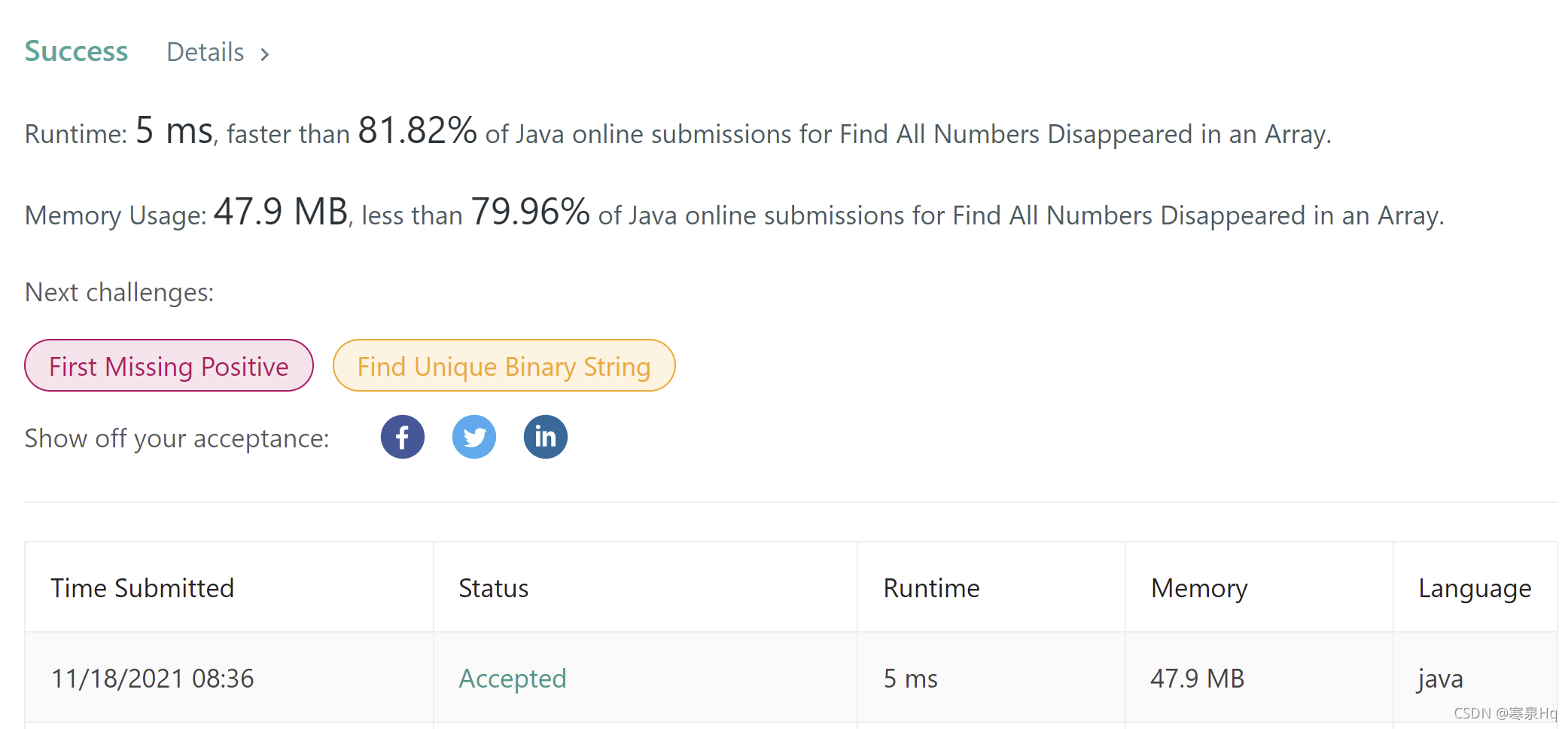 leetcode 448. Find All Numbers Disappeared in an Array | 448. 找到所有数组中消失 ...