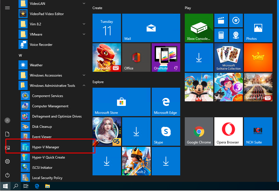 Open Hyper-V Manager GUI From Program Files