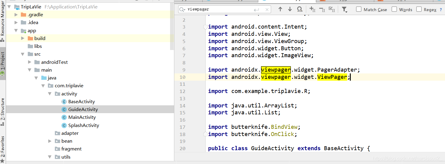 Binary XML file line #8: Error inflating class android.support.v4.view ...