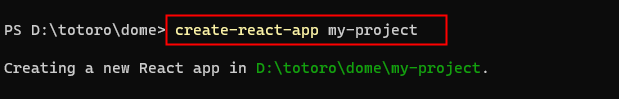create-react-app my-project