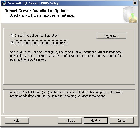 17-Report Server Installation Options