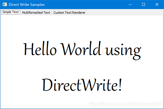 DirectWrite Hello World 示例简化版_microsoft directwrite-CSDN博客