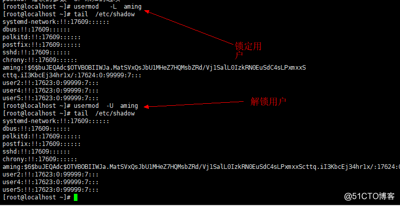 3.4 usermod命令 3.5 用户密码管理 3.6 mkpasswd命令