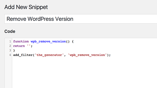 Code Snippets plugin