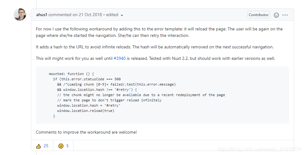 nuxt框架偶发报错Loading chunk {n} failed_nuxt chunkloaderror: loading chunk ...