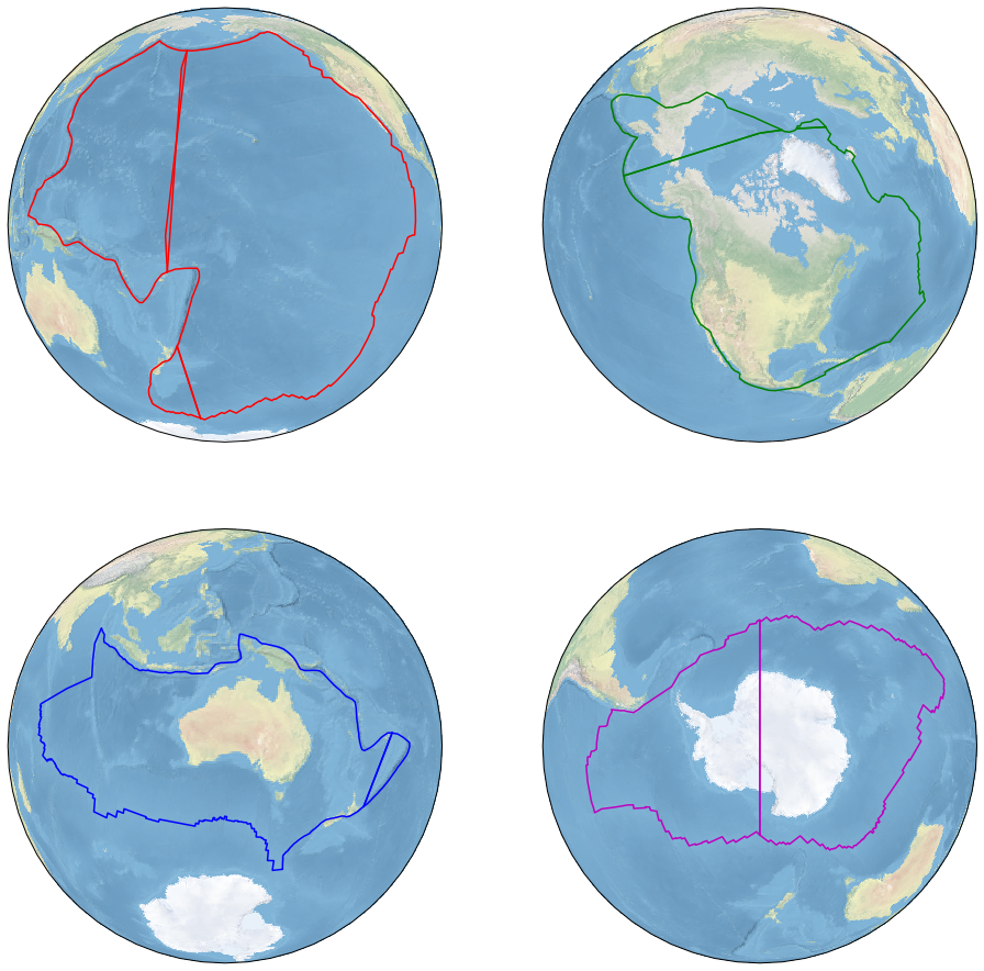 分割后的 4 个板块