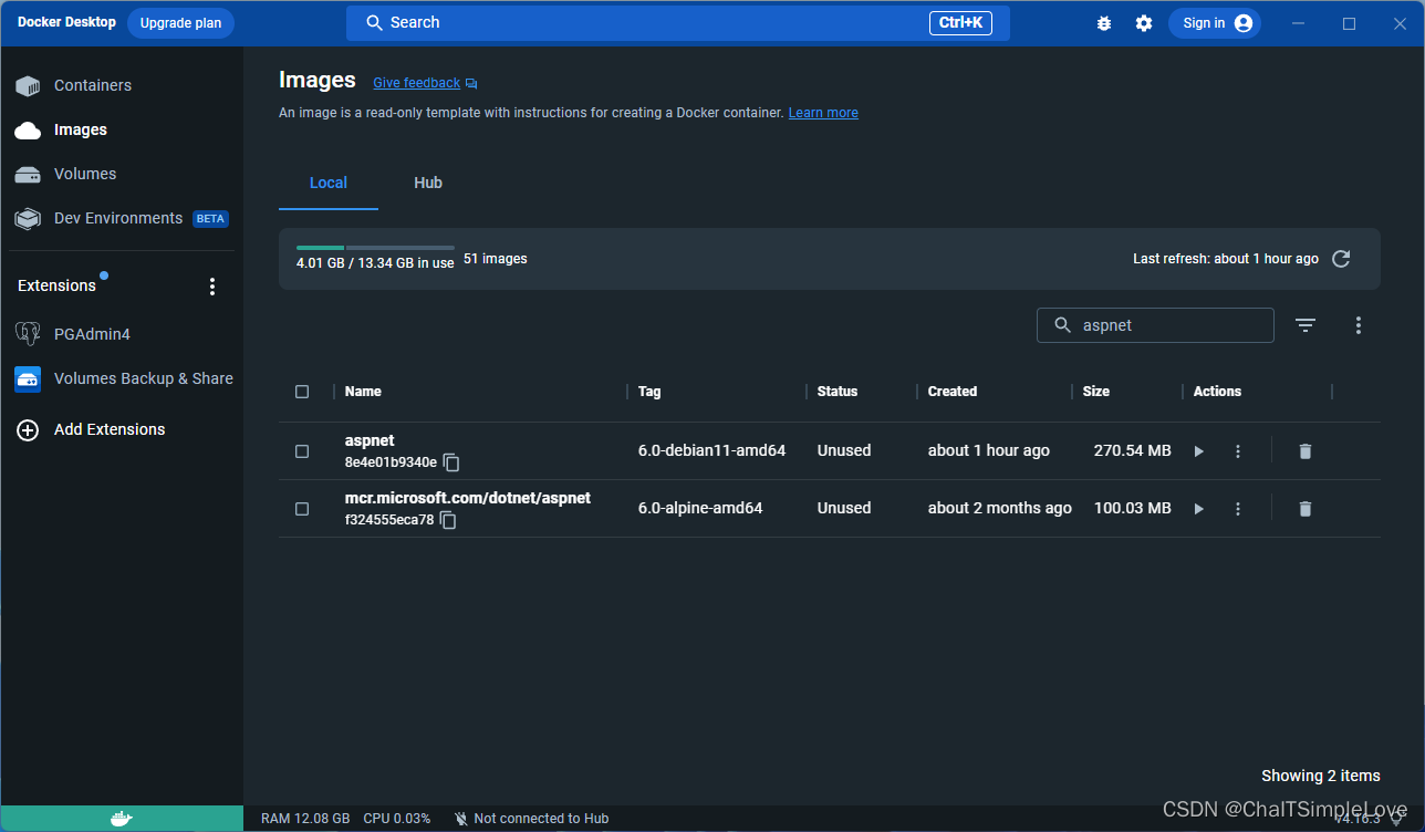 docker images