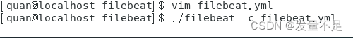 解决启动filebeat时遇到Exiting: error unpacking config data: more than one ...