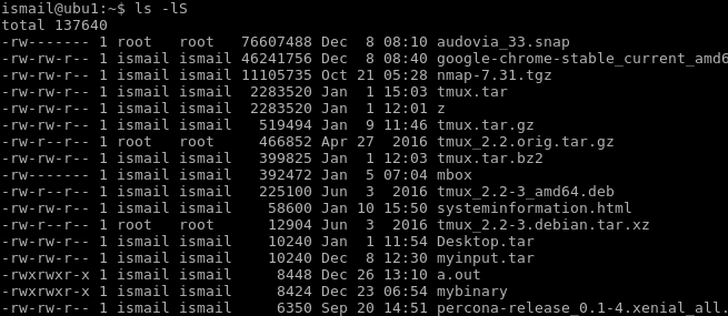 Sort Files By Size