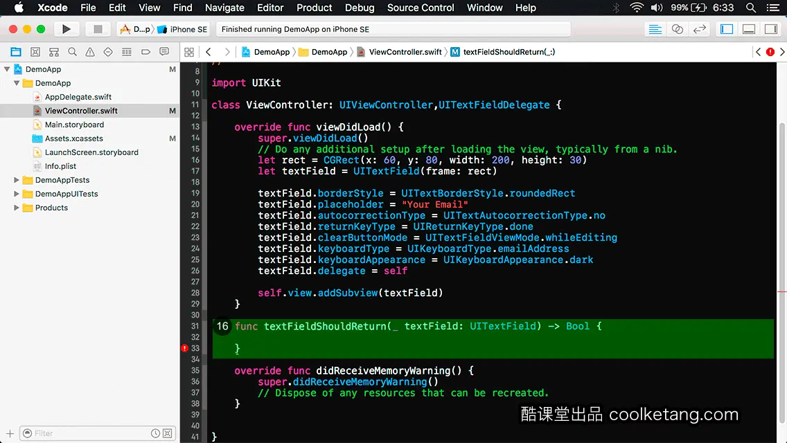 互动教程 for Xcode9 & Swift4-酷课堂