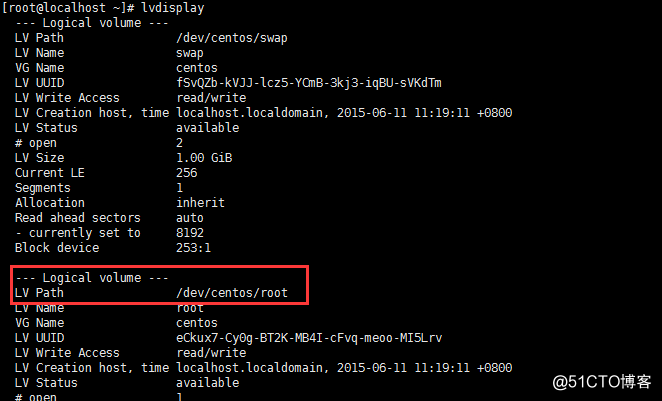 Linux系统使用lvm扩展根分区