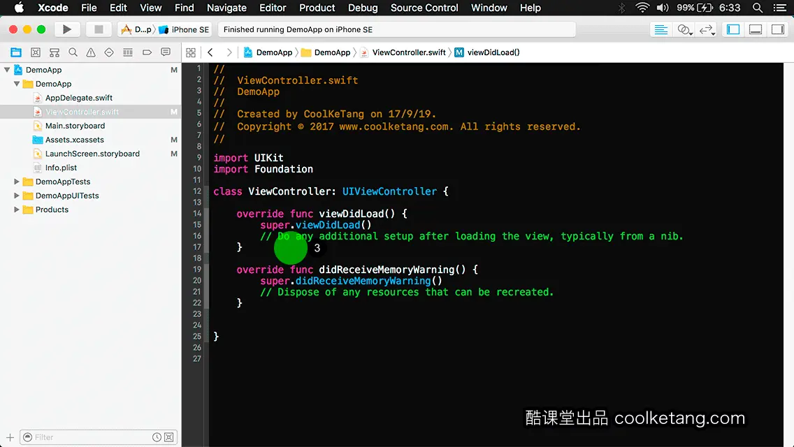 互动教程 for Xcode9 & Swift4-酷课堂