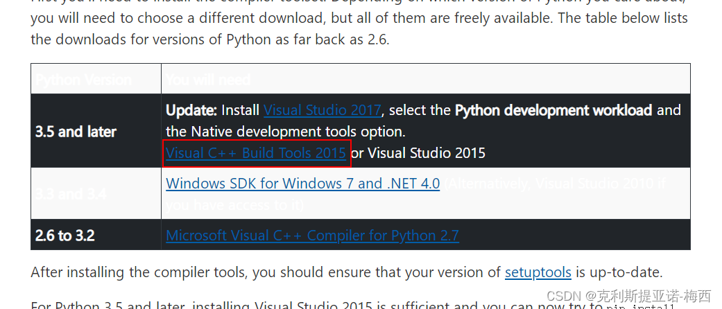 解决了Microsoft Visual C++ Build Tools下载/解决Visual C++ 14.0 is required的问题 ...