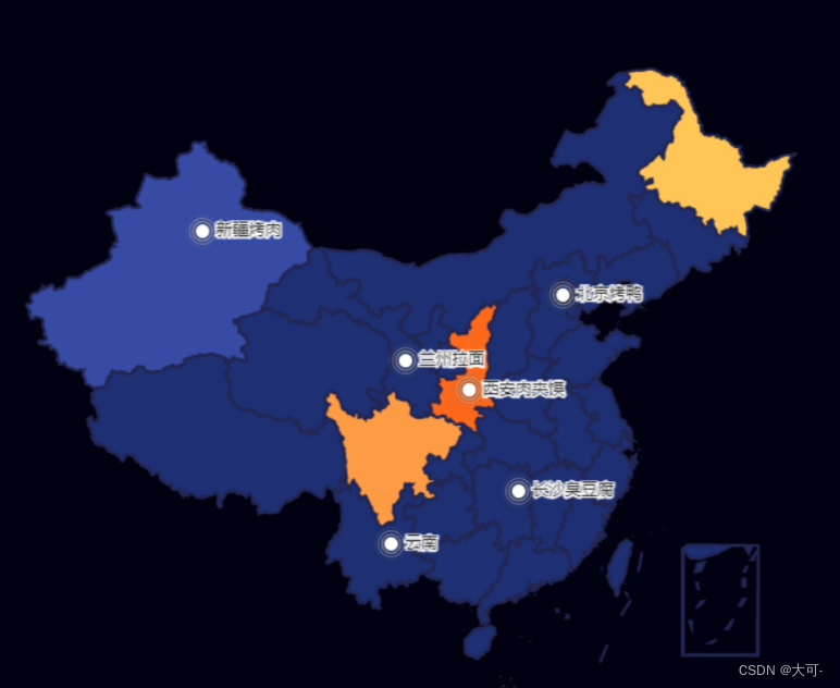 手把手教你 Vue3 + vite + Echarts 5 +TS 绘制中国地图,看完就会_vite 使用echarts map-CSDN博客