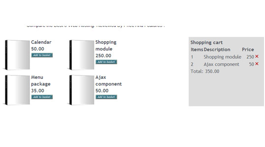 Fly to basket 点击添加到右侧购物车,动画效果