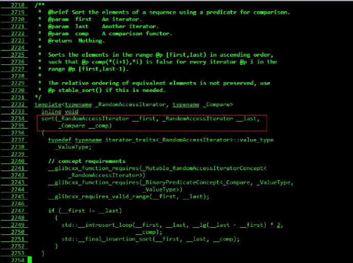 使用std::sort()排序导致程序core问题分析