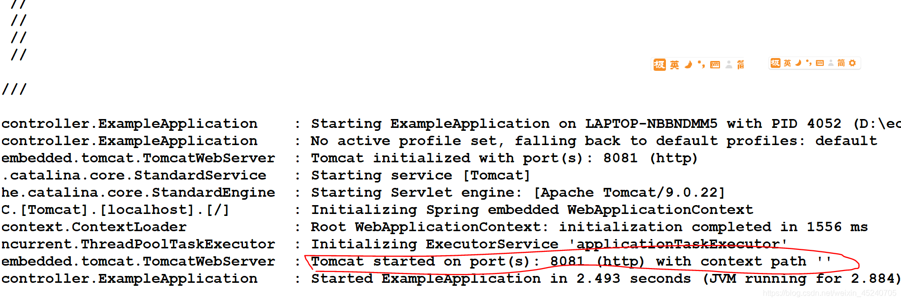 Unable to start web server; nested exception is java.lang ...