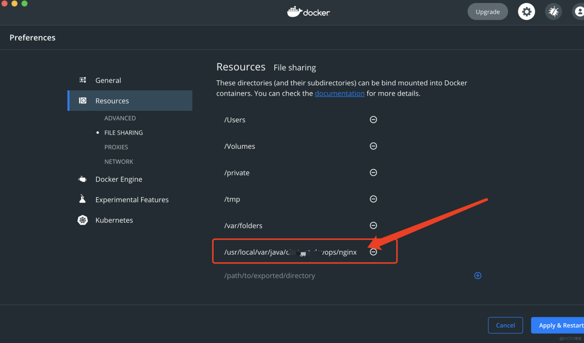 mac中docker部署nginx文件映射文件mount a directory onto a file错误_java_03