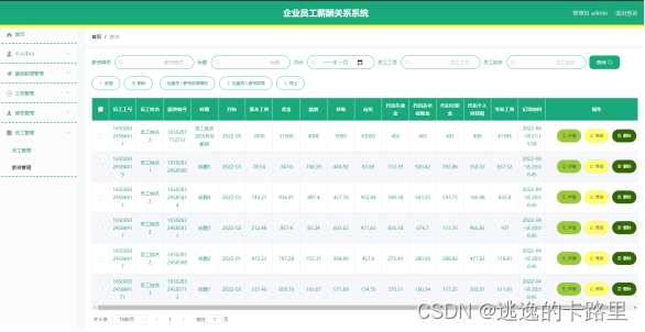 图5.1 薪资列表页面