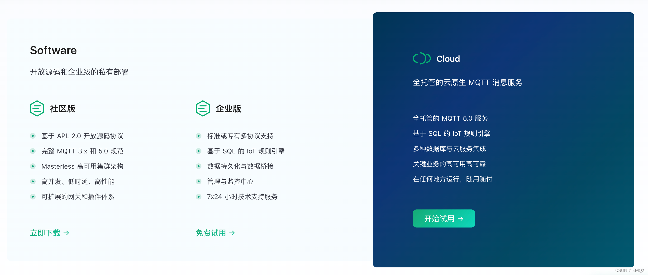 EMQ X 版本区别