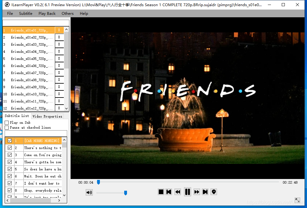 播放时的画面截屏