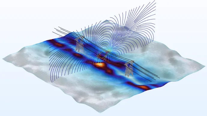 COMSOL -电力输电线的电场和磁场仿真_comsol交流电场仿真-CSDN博客