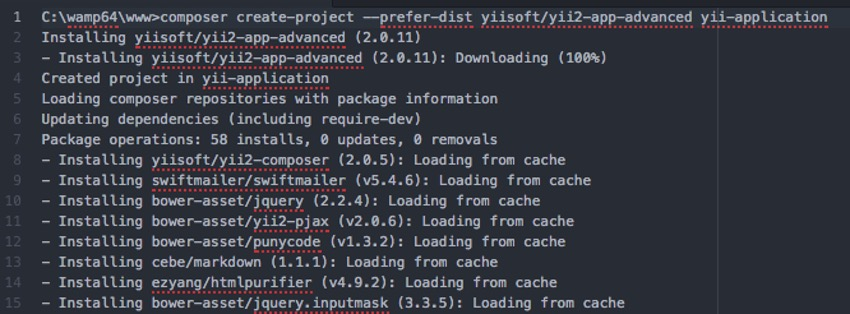 在Windows或Mac上安装Yii-Composer安装Yii-Advanced