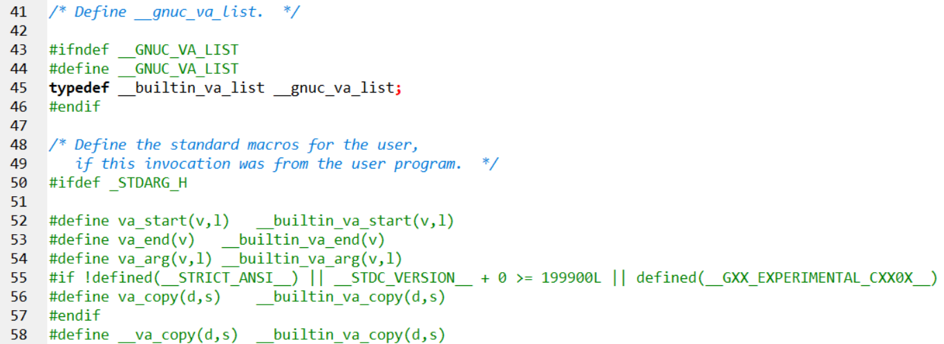GNU 可变参数实现