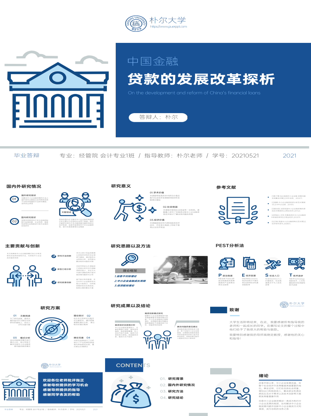 校园毕业答辩汇报PPT