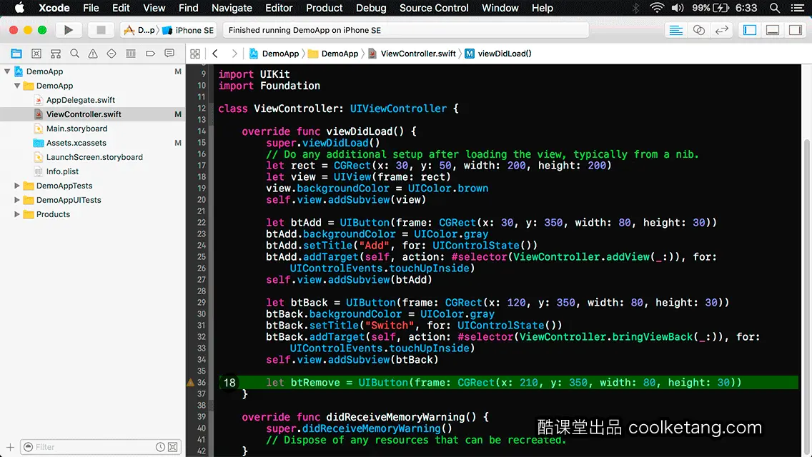 互动教程 for Xcode9 & Swift4-酷课堂