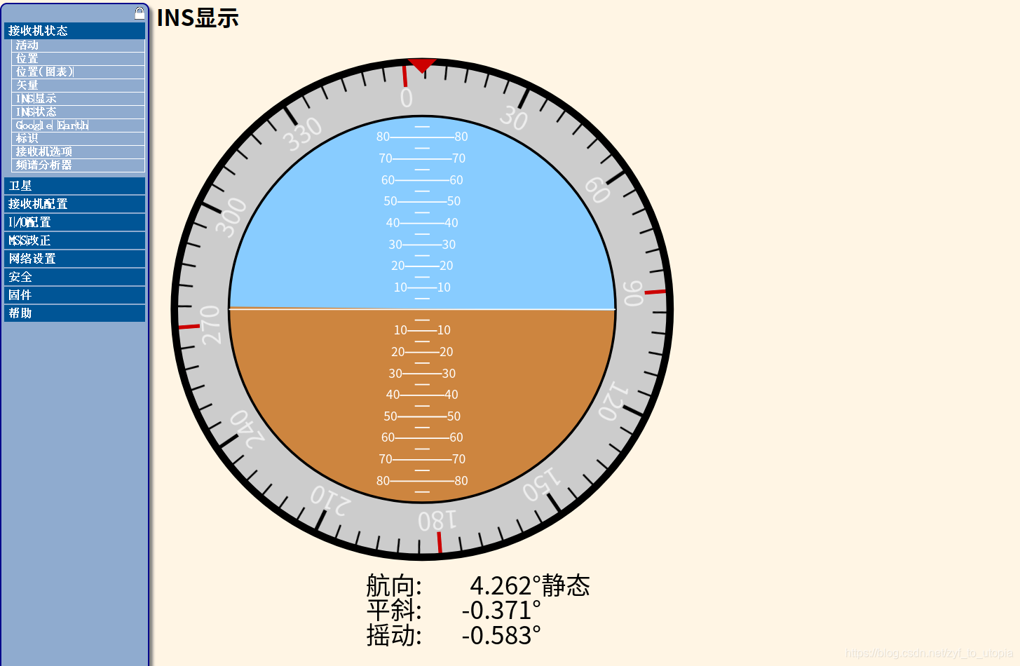 组合导航陀螺仪状态