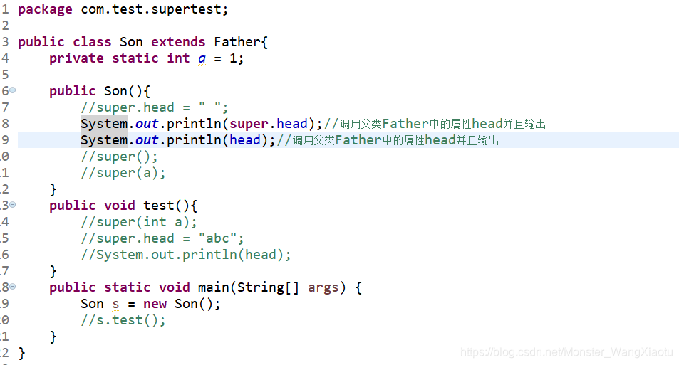 JAVA 中 super 关键字的使用 实例_super(x,y)-CSDN博客