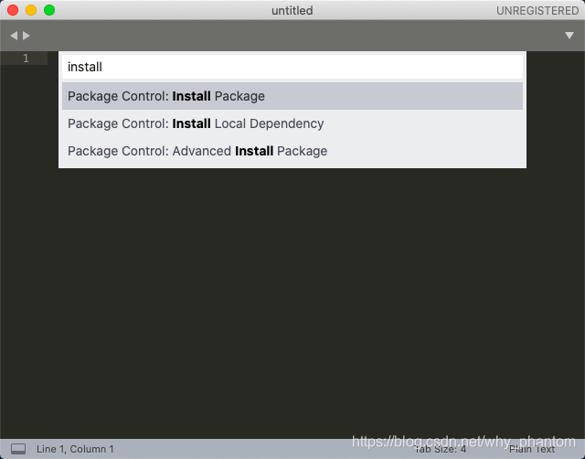 Install Package命令