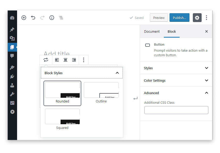 Block Styles pane