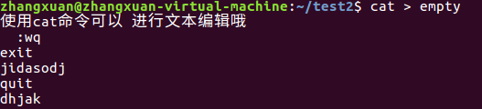 使用cat命令进行文本编辑